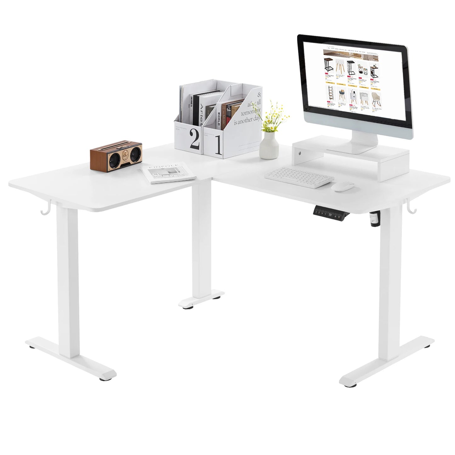 Bureau d'angle électrique