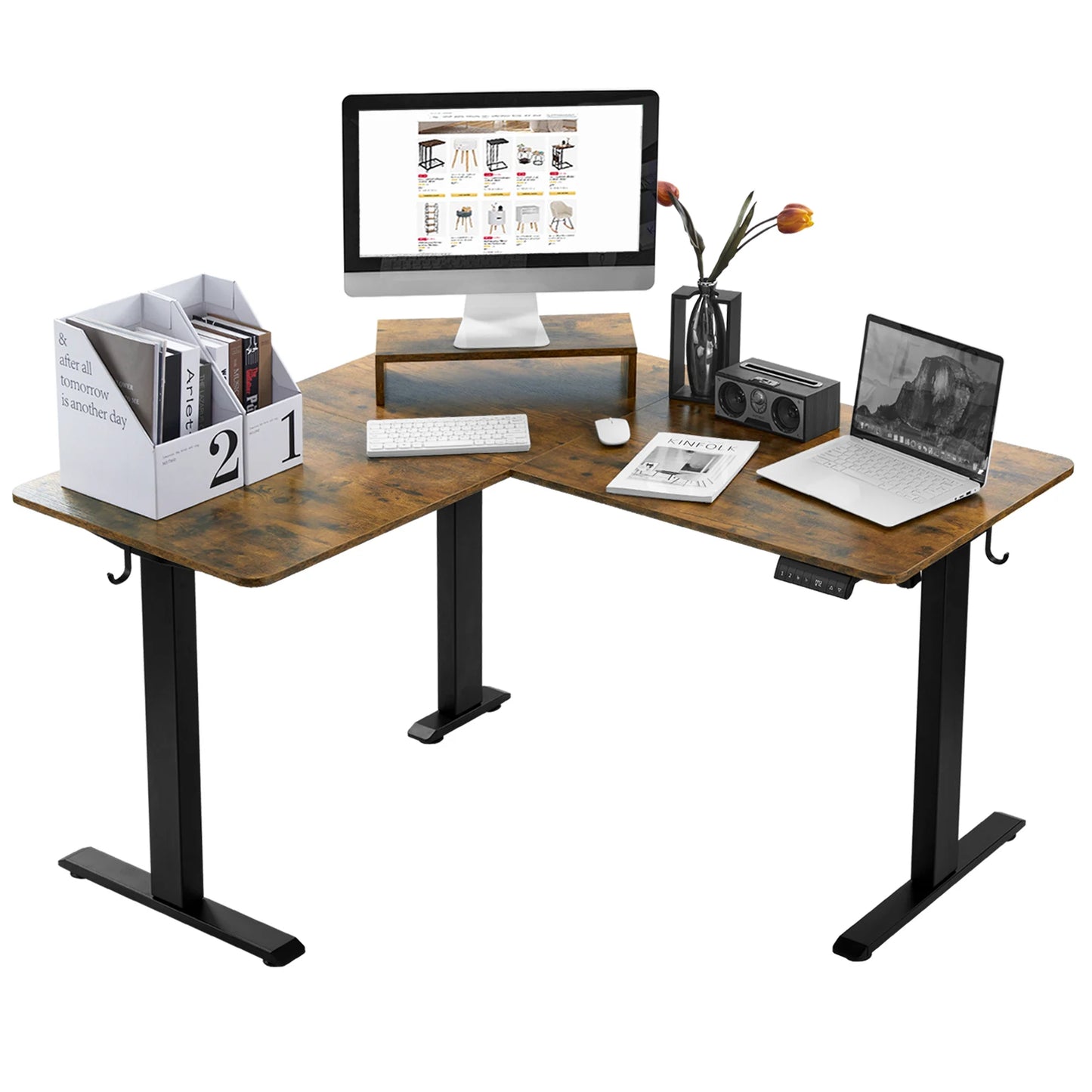 Bureau d'angle électrique