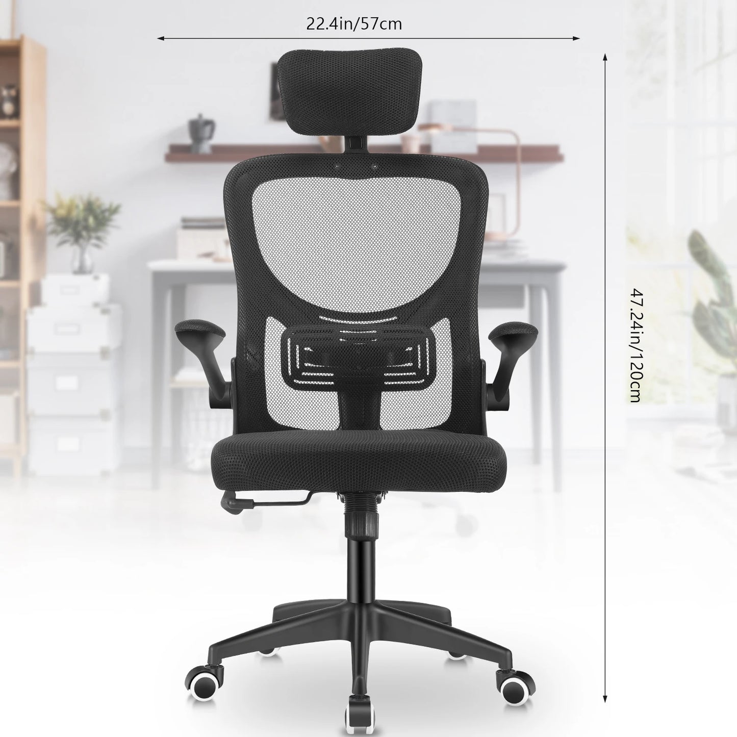 Chaise gaming ergonomique blanche