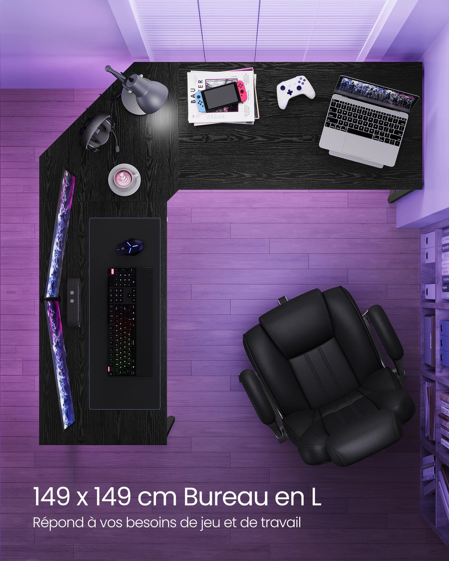 Bureau d'angle gaming