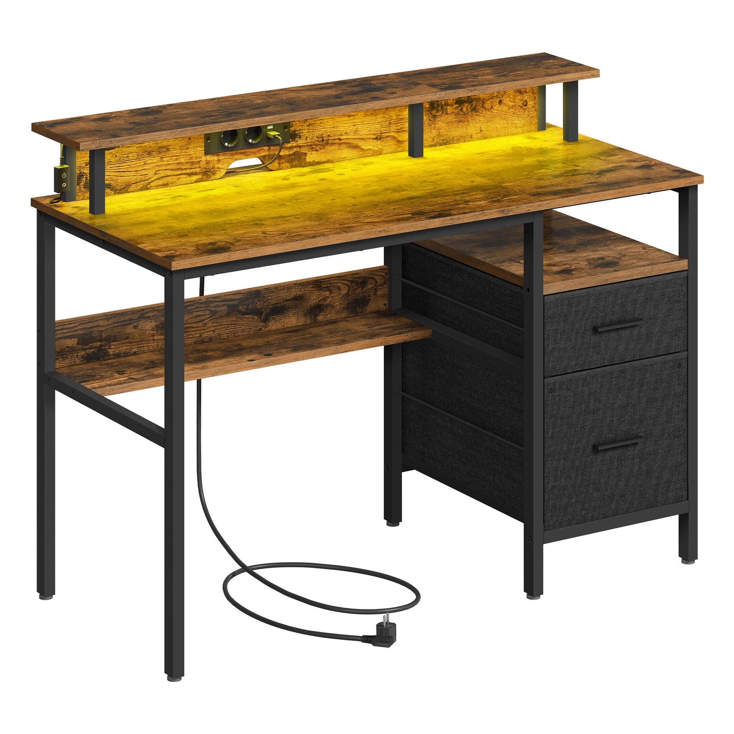 Bureau gaming Led avec rangement