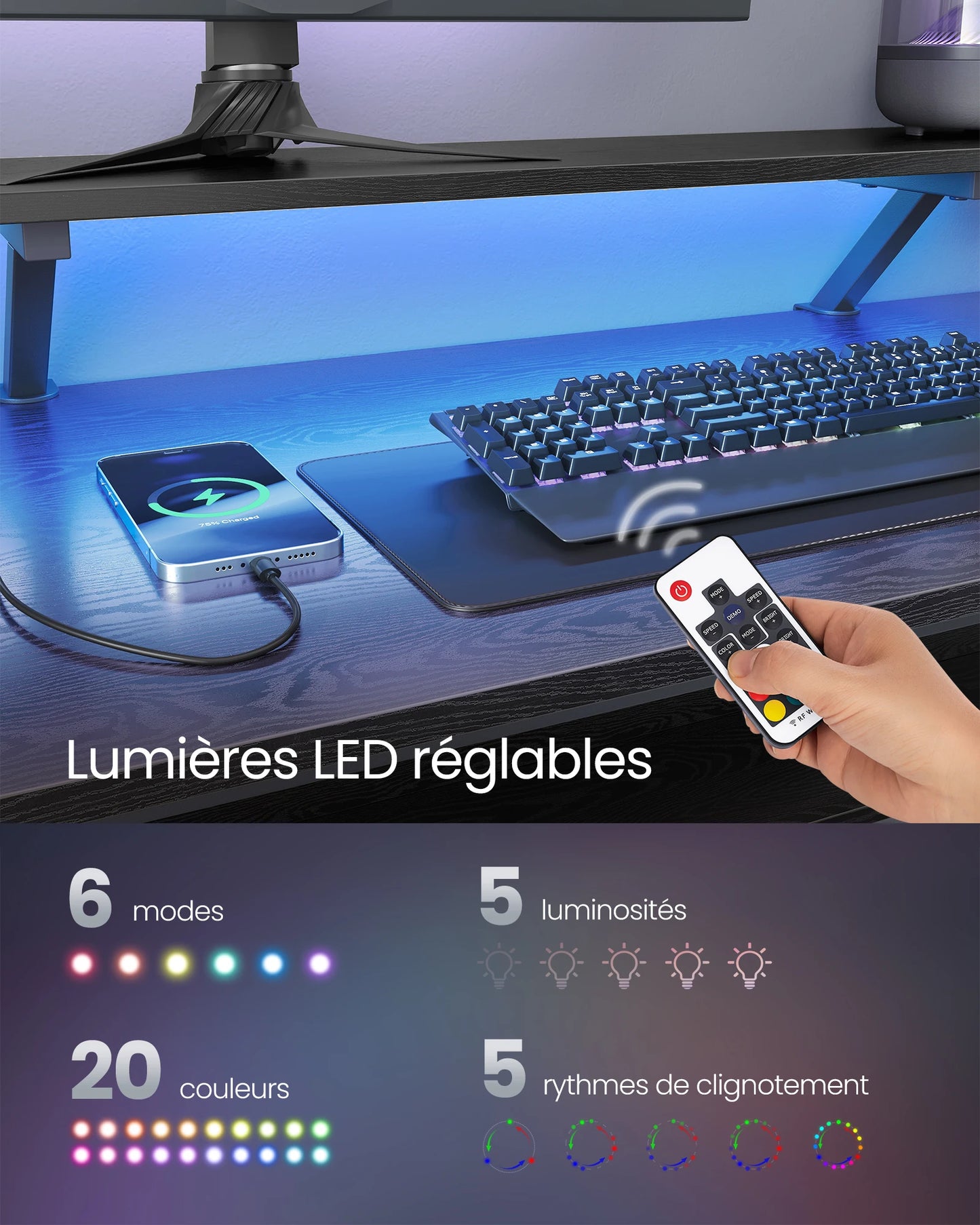 Bureau de gaming confortable