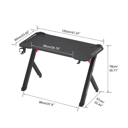 Bureau gaming Led noir
