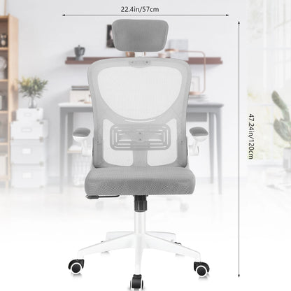 Chaise gaming ergonomique blanche