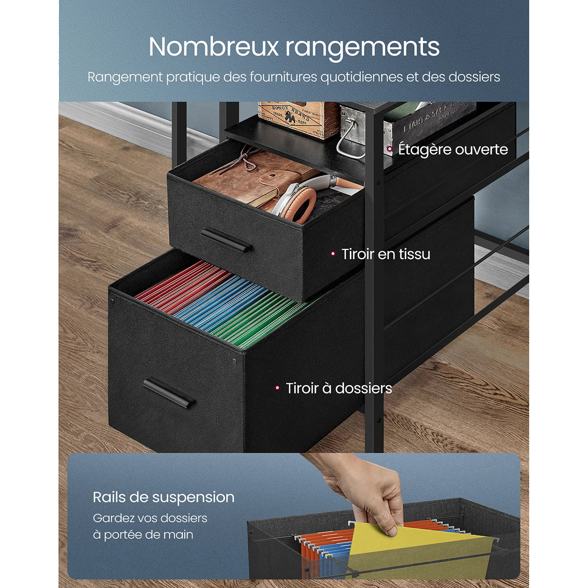 Bureau gaming Led avec rangement